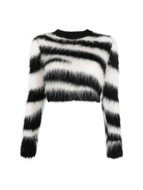 Monse zebra-pattern cropped jumper