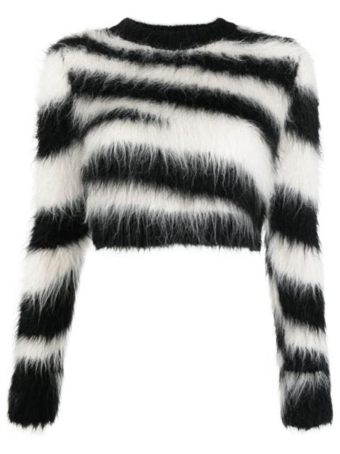 Monse zebra-pattern cropped jumper