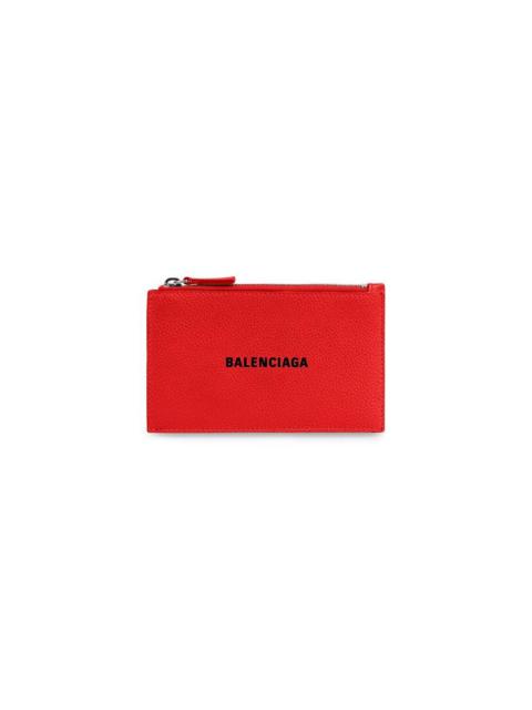 BALENCIAGA Men's Cash Large Long Coin And Card Holder  in Red