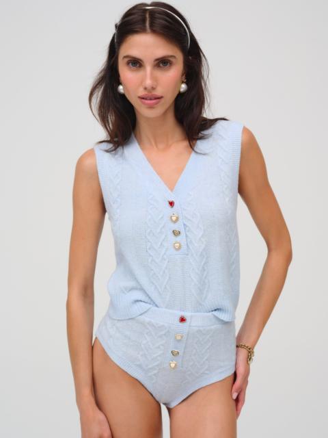 For Love & Lemons Cupid Cable Knit Vest