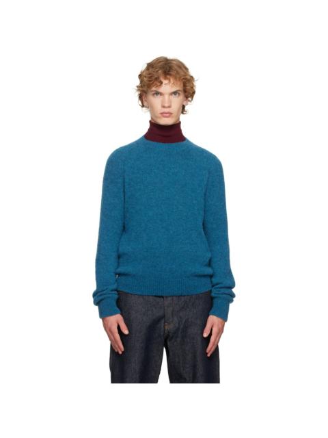 Dries Van Noten Blue Alpaca Sweater