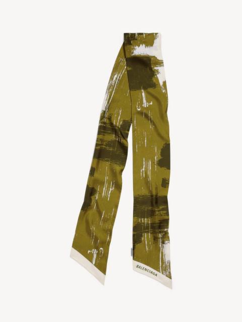 BALENCIAGA Women's Paintbrush Twilly Scarf in Dark Kaki