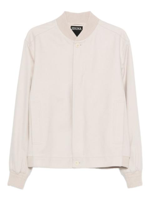 ZEGNA ribbed collar jacket