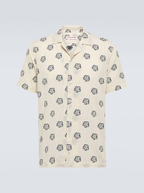 ORLEBAR BROWN Marne cotton-blend jacquard bowling shirt