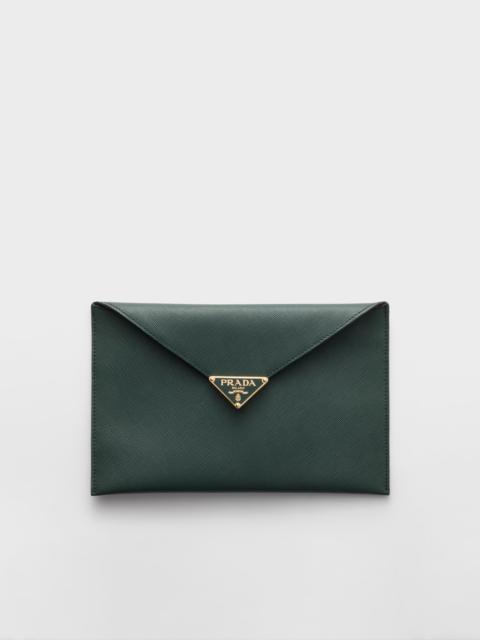 Prada Saffiano leather envelope clutch