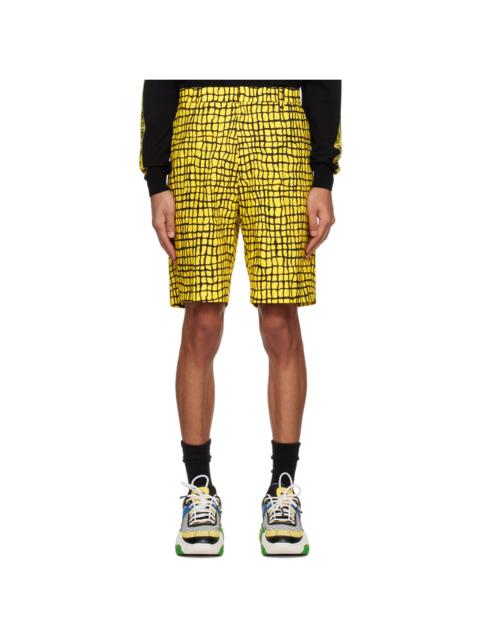 Moschino Yellow Warped Shorts