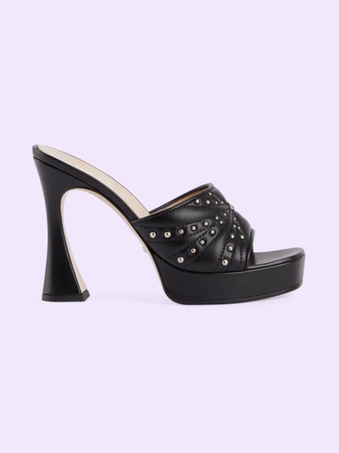 Women's heeled slide sandal