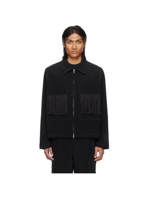 Song for the Mute Black Crop Patch Pocket Jacket
