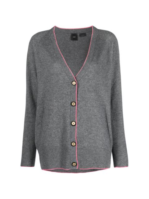 V-neck wool-cashmere cardigan