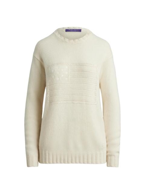 Ralph Lauren Women's Flag Cashmere Relaxed-Fit Sweater - Lux Cream