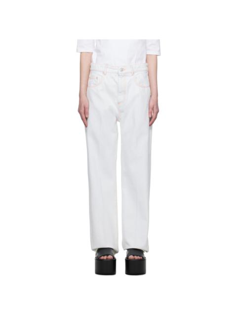 Sportmax White Low-Rise Jeans