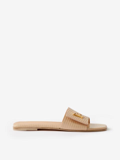 Burberry Monogram Motif Leather Slides