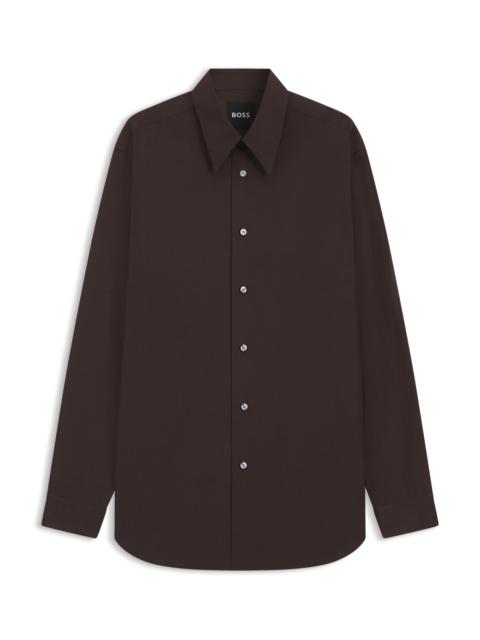 BOSS MERINO WOOL SHIRT IN REGULAR-FIT