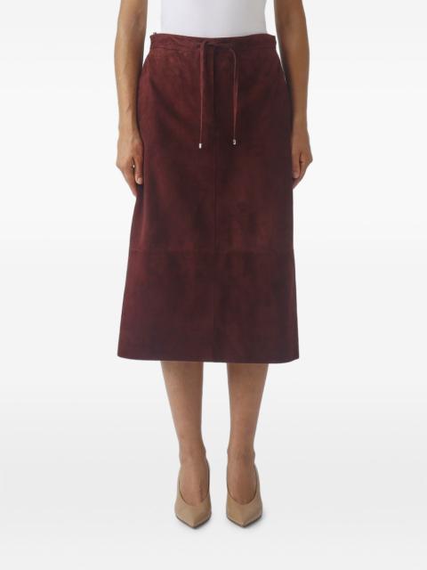 'S Max Mara drawstring suede skirt