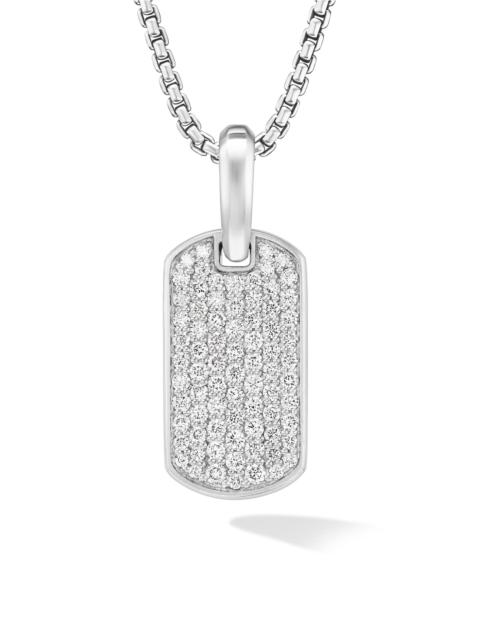 DAVID YURMAN Men's Chevron Tag in Sterling Silver - Diamond