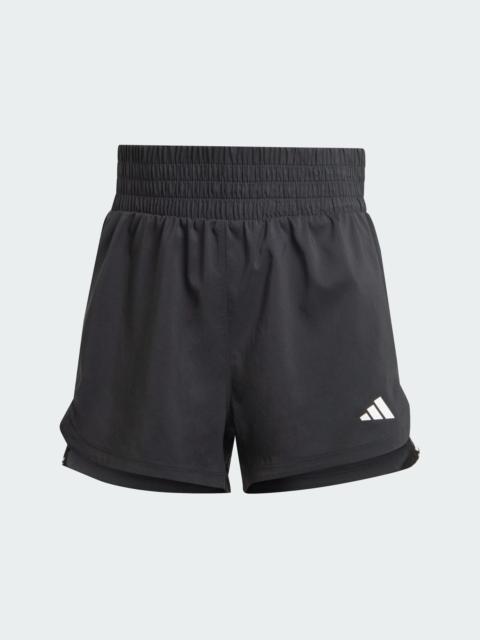 adidas Pacer Training 3-Stripes Woven High-Rise Shorts