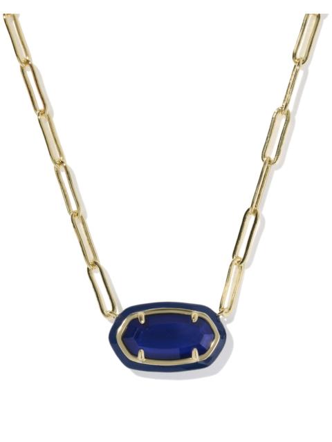 KENDRA SCOTT Elisa Enamel Frame Gold Paperclip Necklace