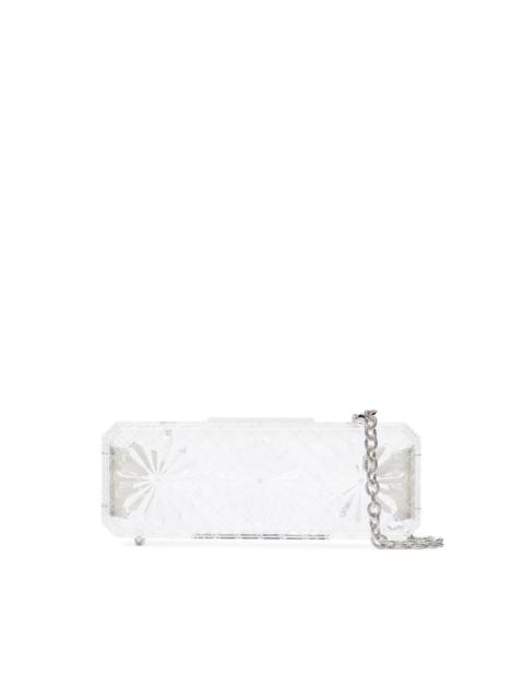 Y/Project clear flower engraved chain strap acrylic clutch bag
