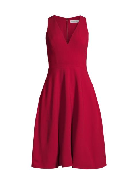 Dress The Population Women's Catalina Fit & Flare Dress - Garnet