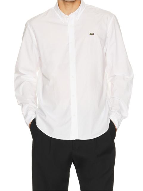 LACOSTE Regular Fit Stretch Poplin Shirt