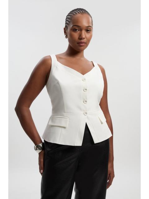 KAREN MILLEN Plus Size Tailored Tux Corset Top