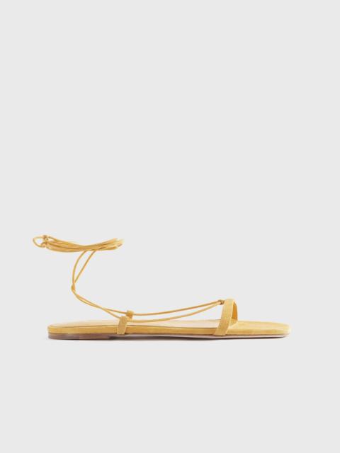 Totême The Suede Tie Sandal cornsilk