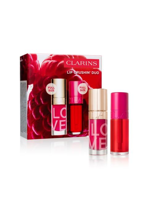 CLARINS Lip Crushin' Duo| Featuring Water Lip Stain + Lip Comfort Oil | For Plumped, Kiss-Proof Lips