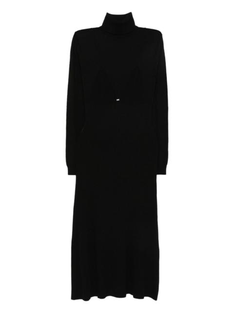 ELISABETTA FRANCHI turtleneck ribbed dress