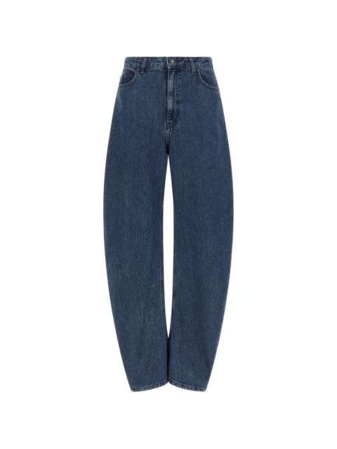 ROTATE Draped Barrel palazzo jeans