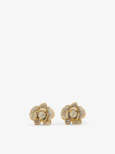 JIMMY CHOO Petal Studs
Gold-Finish Stud Earrings with Pave Crystal