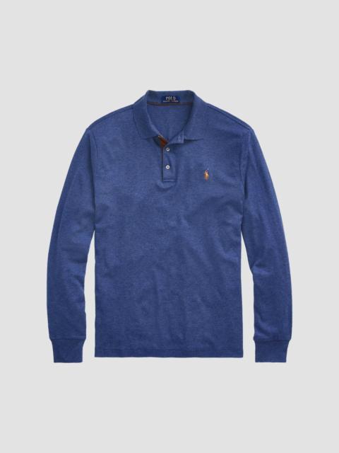 Polo Ralph Lauren Men's Cotton Interlock Long-Sleeve Polo Shirt - Derby Blue Heather