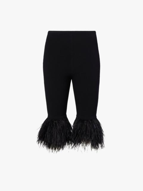 Proenza Schouler Feather Trim Knit Shorts