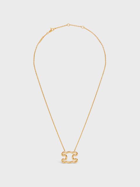 CELINE Triomphe Frame Large Necklace in Brass with Gold Finish