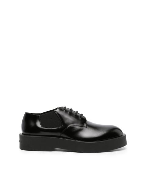 chunky-sole leather Derby shoes
