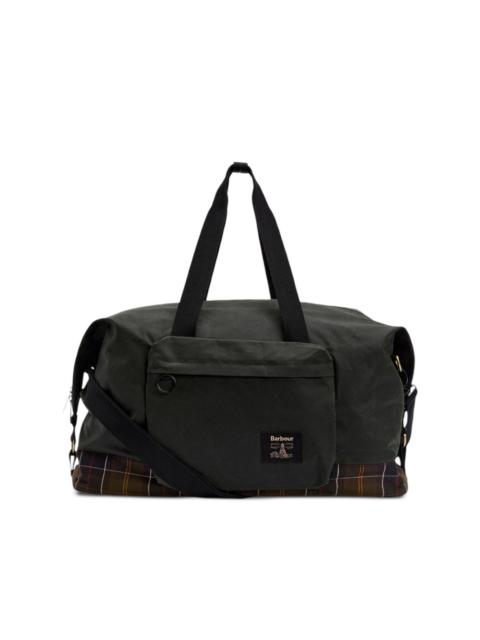 Barbour tartan-panel holdall