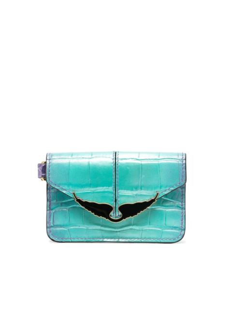 Zadig & Voltaire Borderline logo-plaque leather wallet