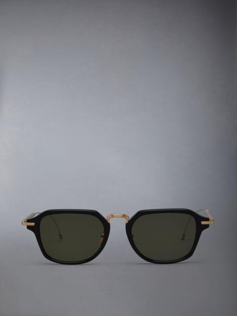 Thom Browne Acetate And Titanium Rectangular Sunglasses