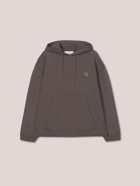 EVER - Organic cotton logo hoodie - Nut