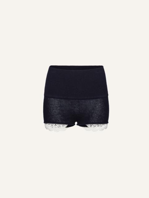 MAGDA BUTRYM Cashmere knit shorts in navy