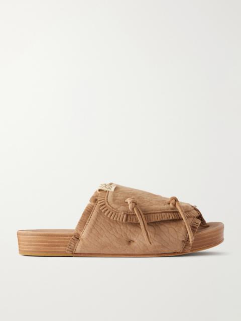visvim Christo Shaman Folk Suede Slides