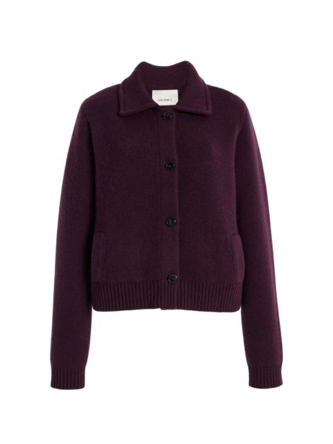 LISA YANG Lynna Cashmere Cardigan Jacket burgundy