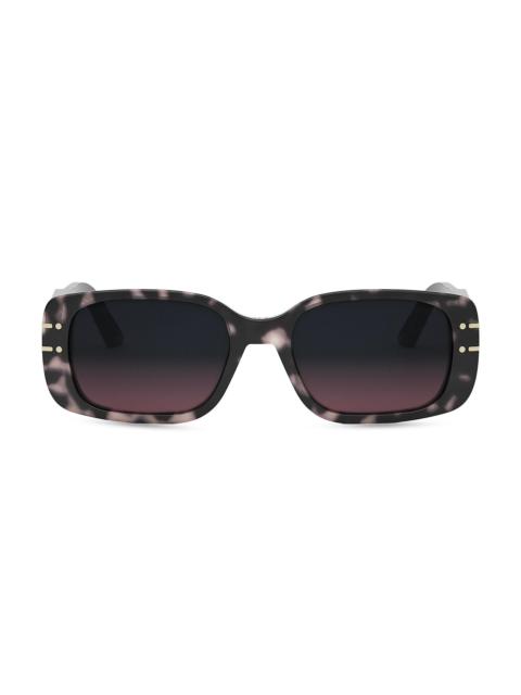Dior Women's DiorSignature S12I 53MM Rectangular Sunglasses - Gradient Violet Havana