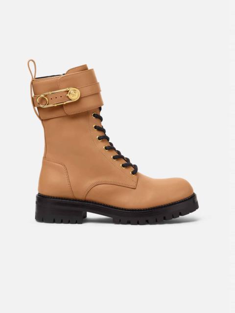 VERSACE Safety Pin Leather Boots