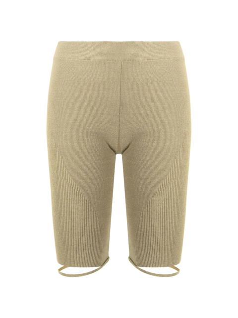 JACQUEMUS Sierra ribbed-knit shorts
