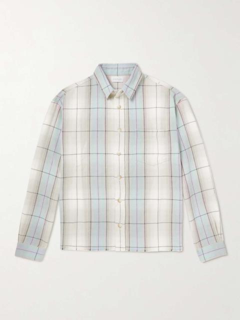 John Elliott Hemi Frayed Checked Cotton-Flannel Shirt