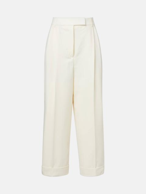 Virgin wool straight pants