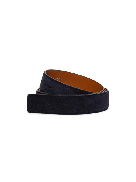 Santoni Blue suede belt strap