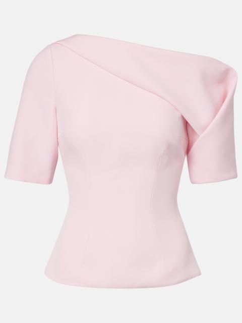 Safiyaa Marley draped crêpe top