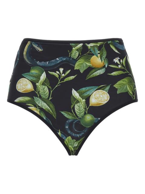 Roberto Cavalli lemon-print bikini button