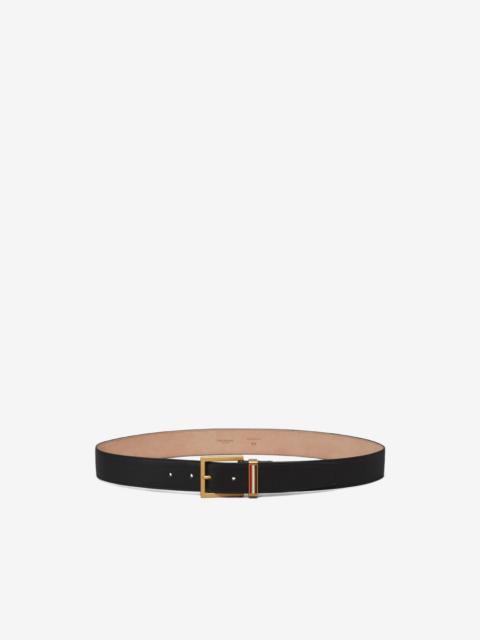Thom Browne pebble-grain metal-loop belt